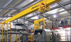 Crane used in helicopter escape training