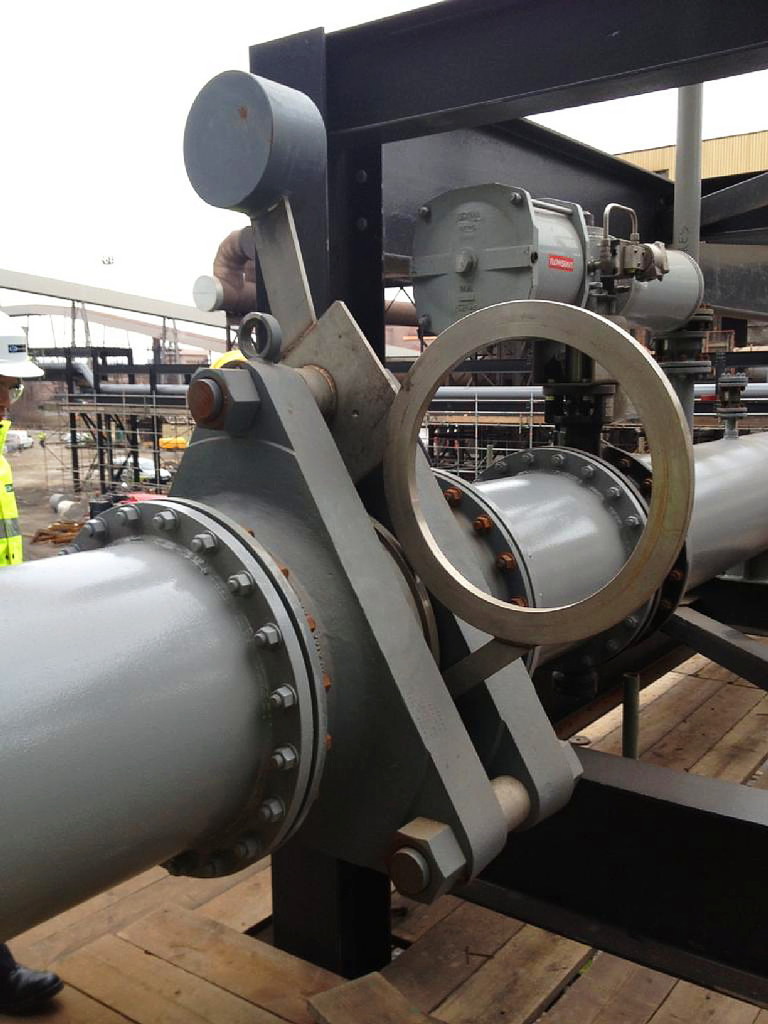 valve installed on site