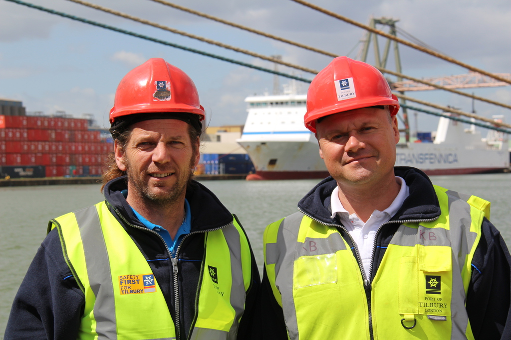 port of tilbury safety first representatives ian hubbard and kevin barwick