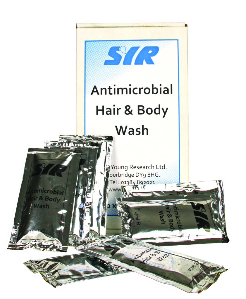 body wash box and sachets