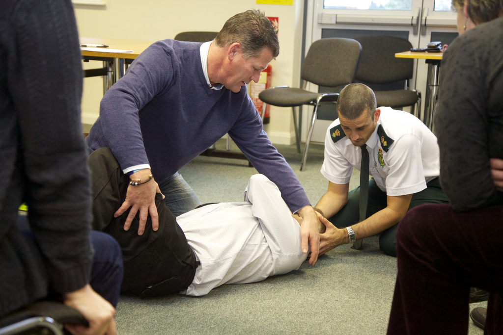 first-aid training with julian rhodes, head of education and training, west midlands ambulance service