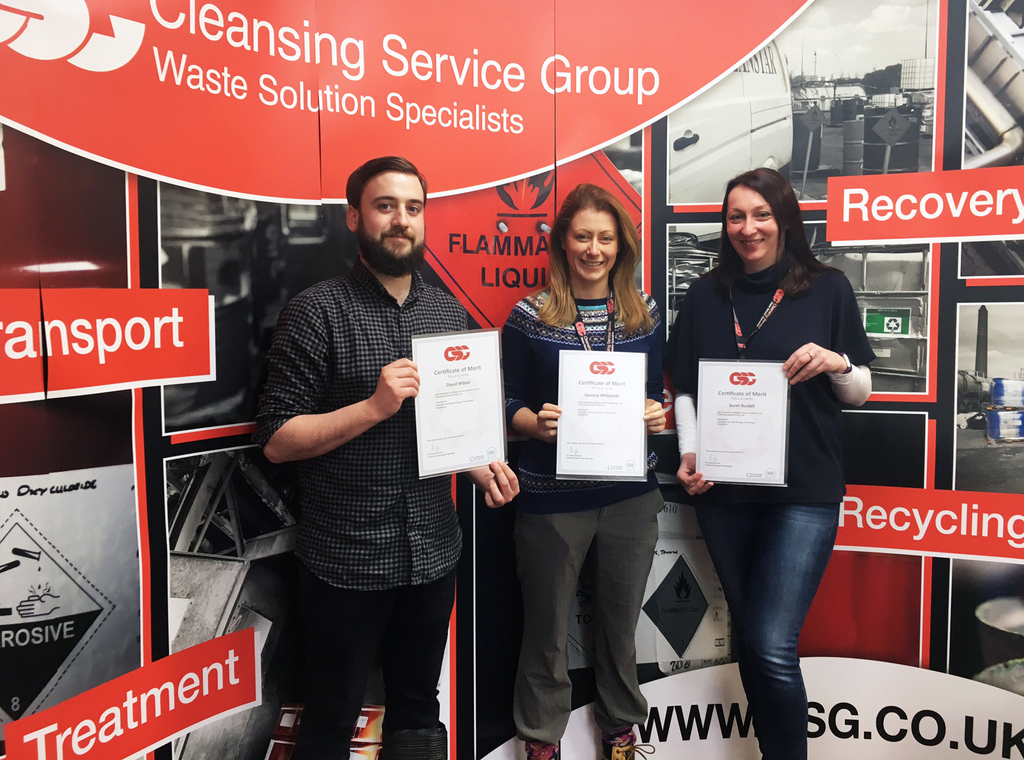 three of the leeds university staff