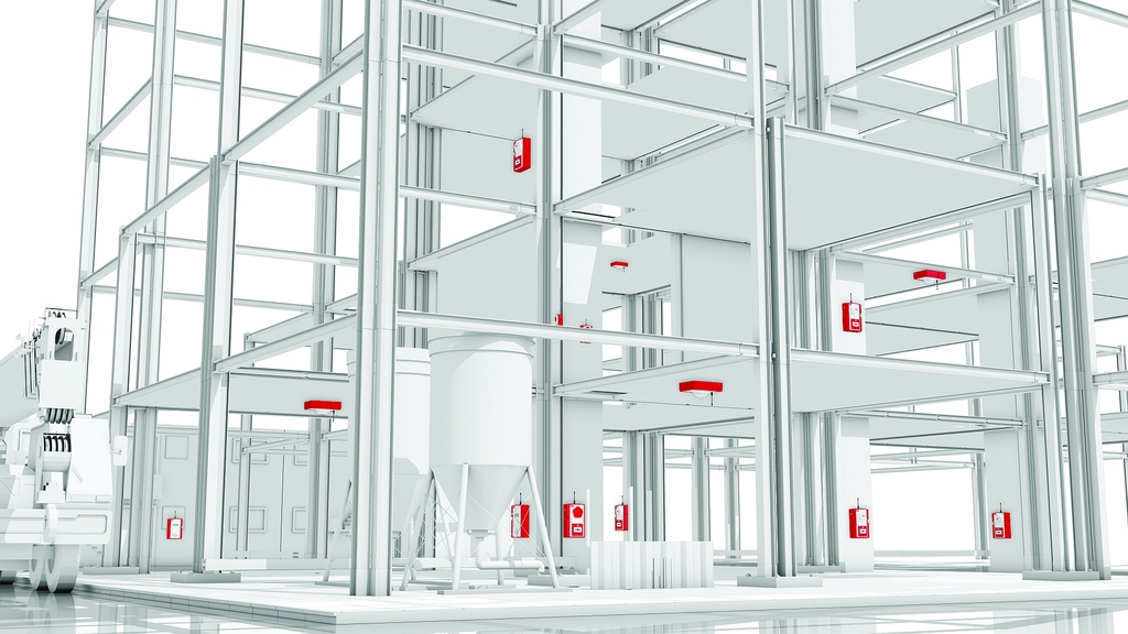 example of vps firealert system on a construction site