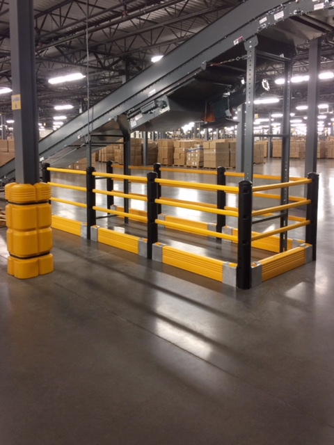 mccue pedestrian barrier with crash barrier