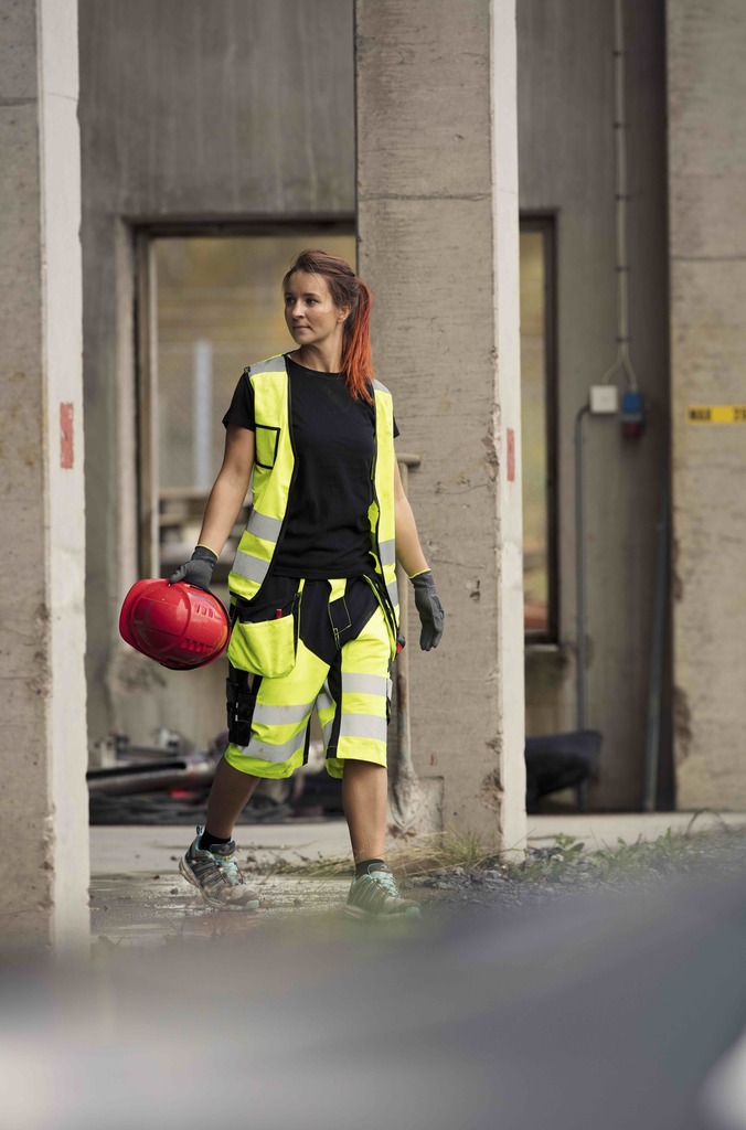 Snickers lady in high vis