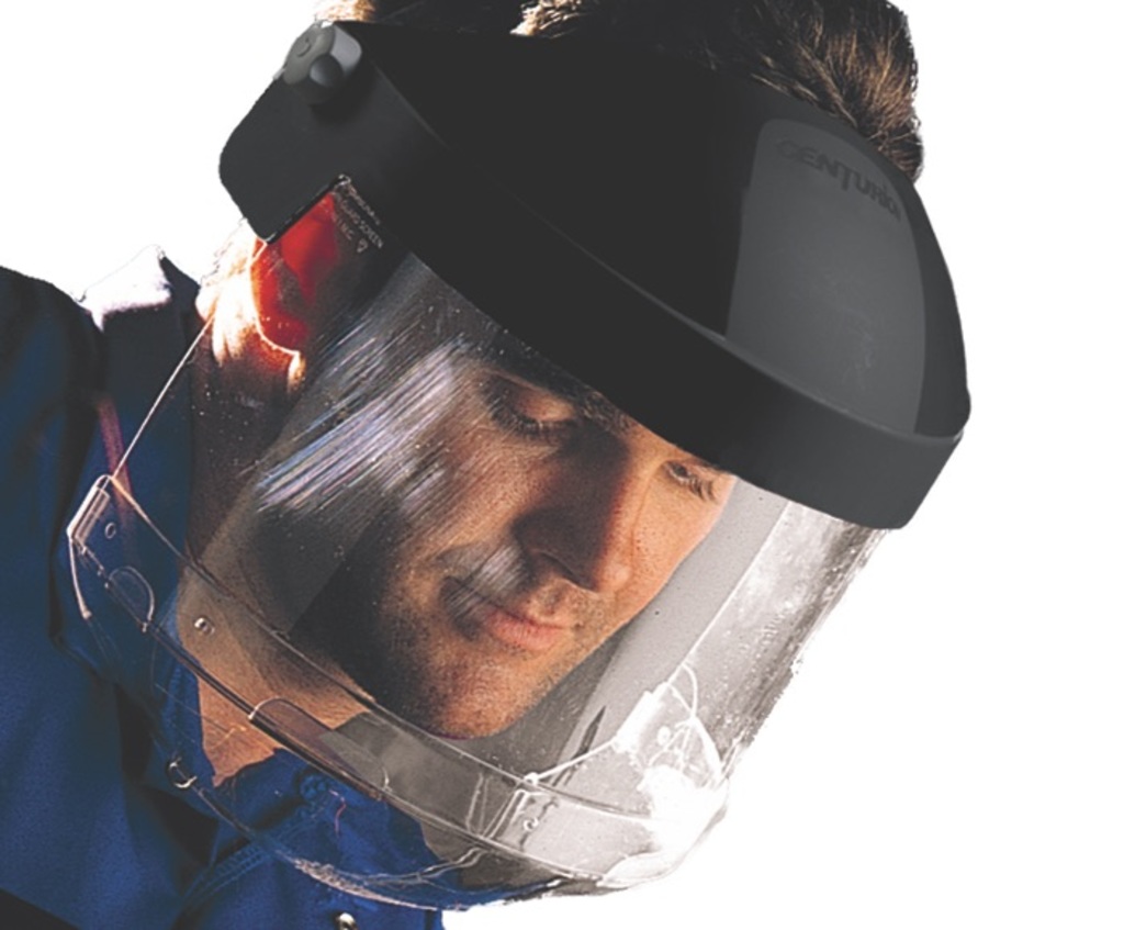 Centurion face shield from side