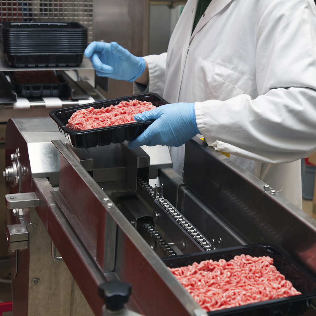 Unigloves handling meat