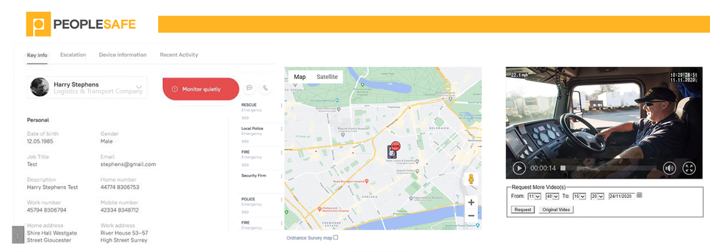 Video-enabled lone worker protection