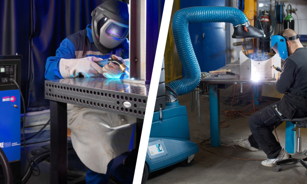 On torch fume extraction verses mobile fume extraction