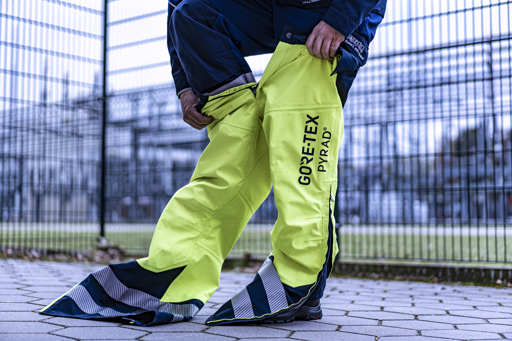 Gore-Tex overtrousers for electrical workers