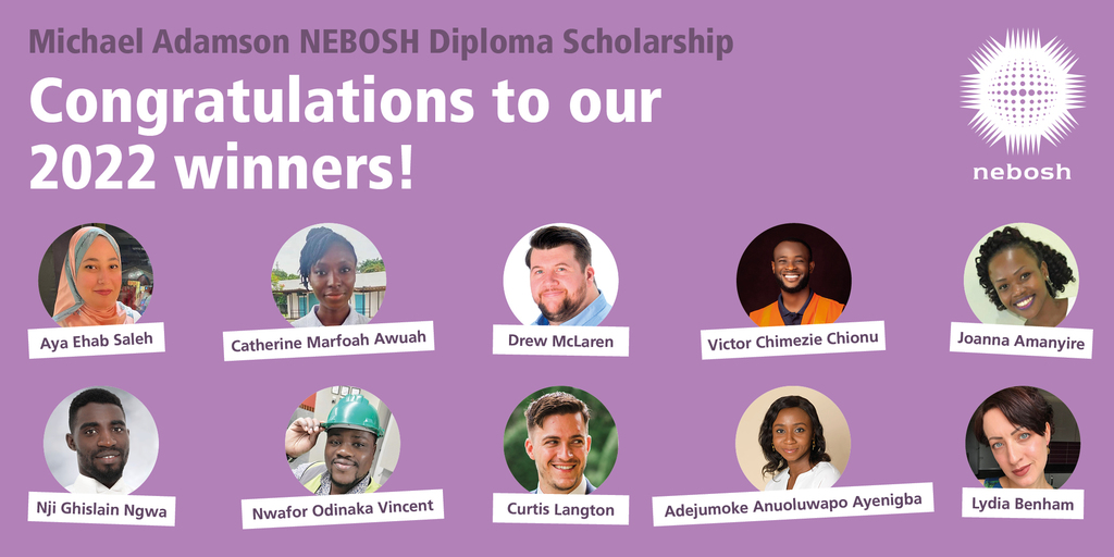 NEBOSH scholarship winners 22
