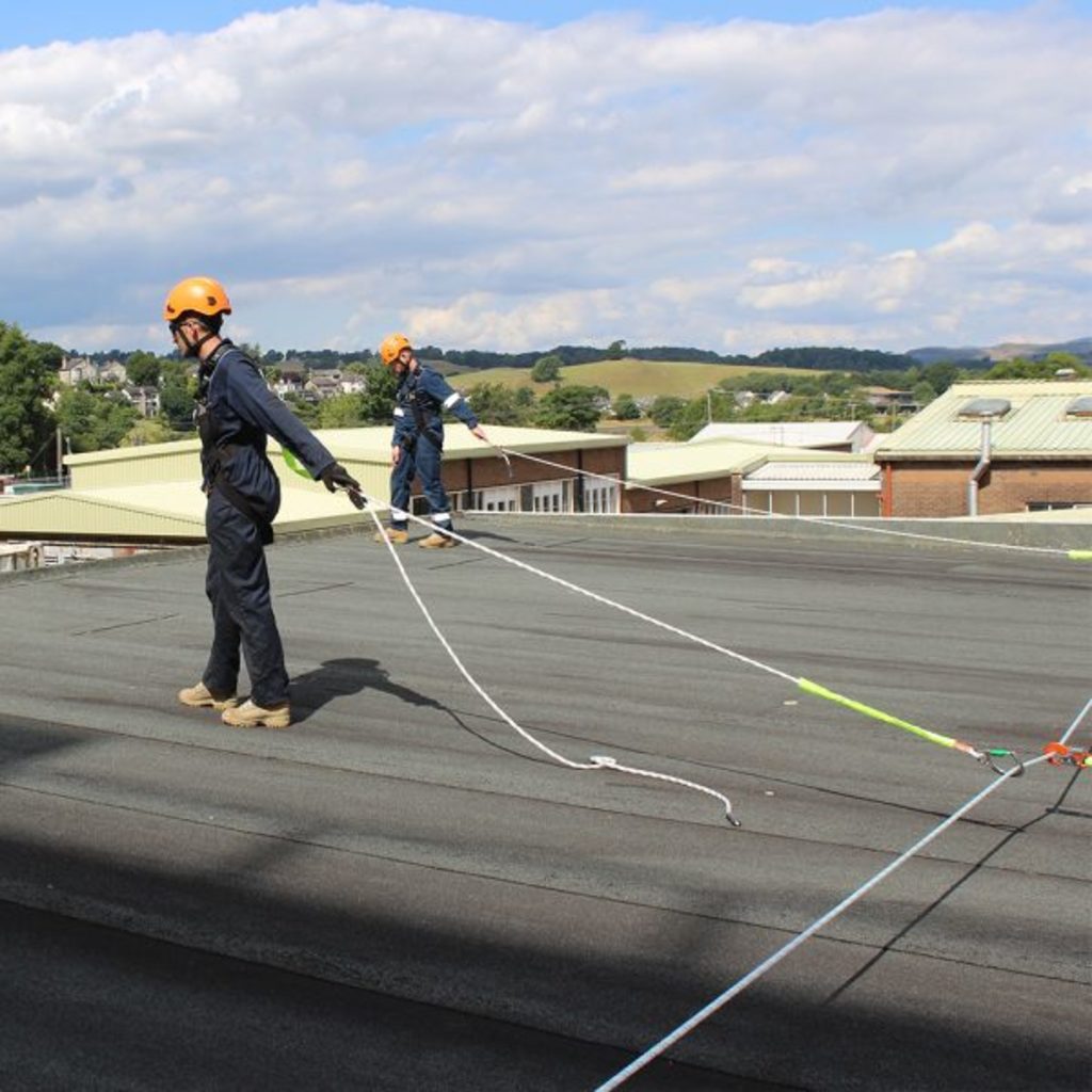 Rooftop worker safety training